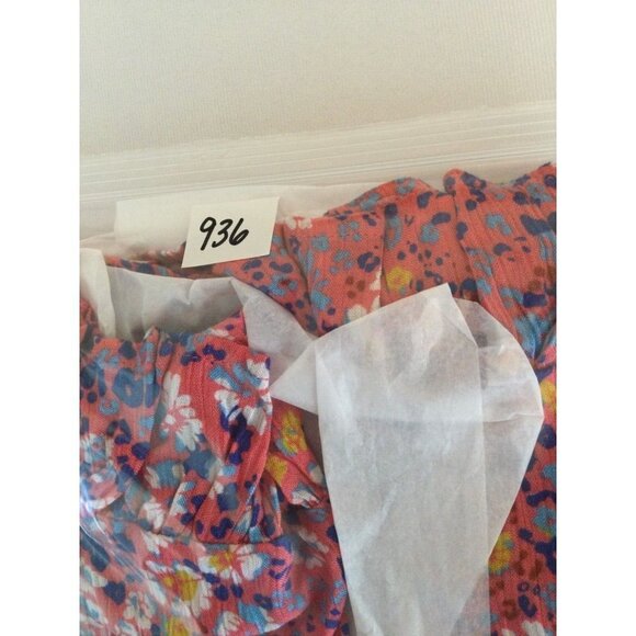 Sofía Vergara Pink Floral Dress Ruffle Hem Midi Size Small Summer Sleeveless NEW - Picture 10 of 10